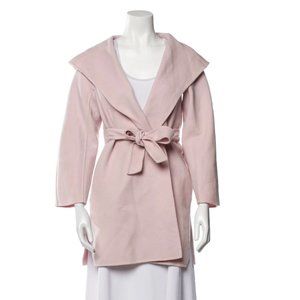 100% Authentic Max Mara Studio Virgin Wool Coat Pink Medium Size 6